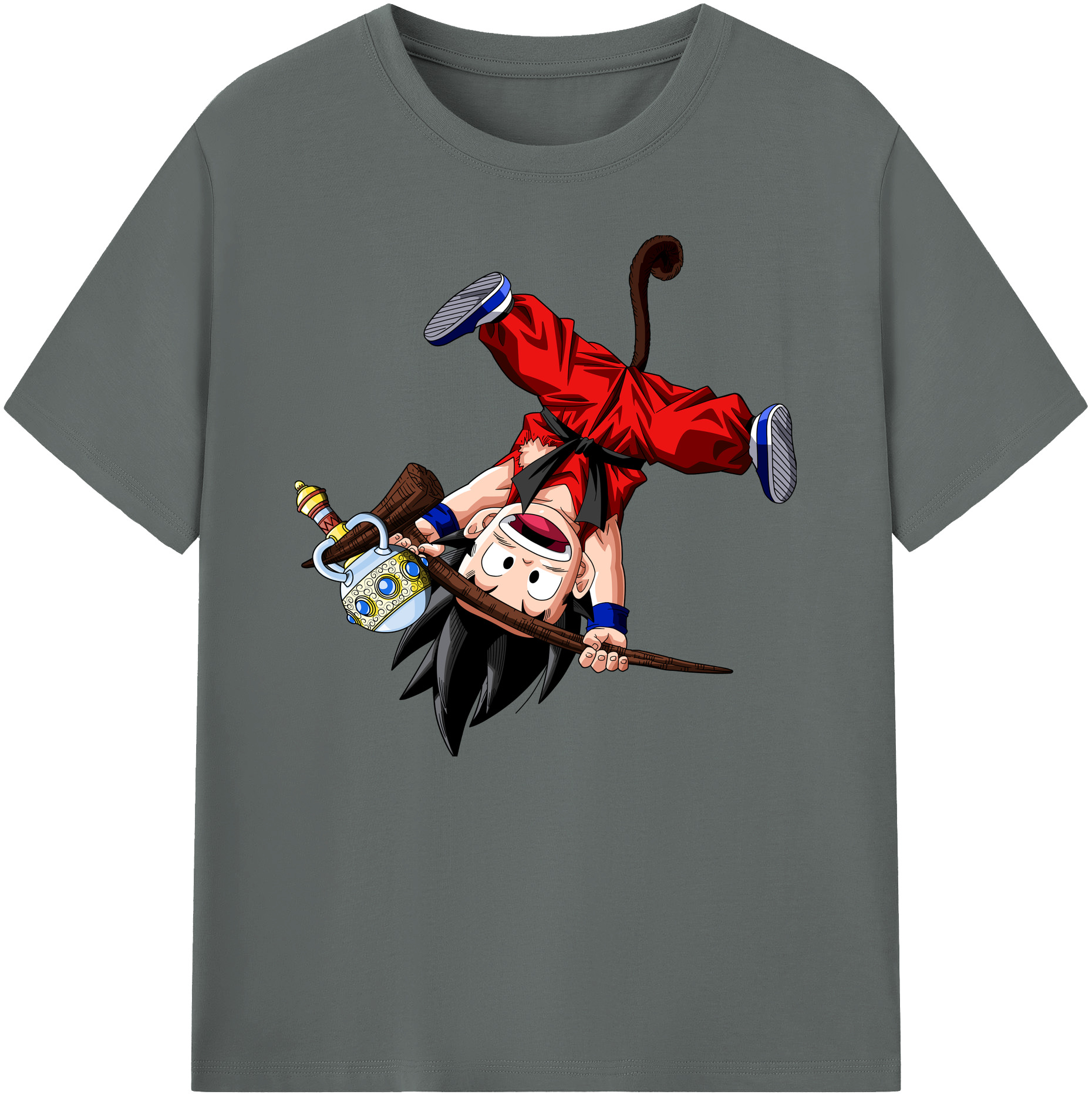 （画像用） ドラゴンボール 孫悟空（そん ごくう）Son Goku カカロット DRAGON BALL Kakarotto 綿100％ メンズ半袖Tシャツ｜肌触りやわらか＆通気性